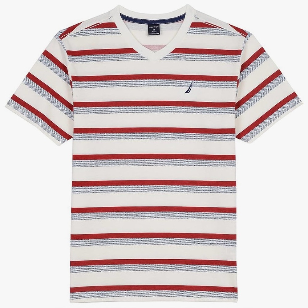 🚨 NWT Nautica Boys Striped Shirt Size 8